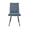 Armen Living Rylee Dining Room Accent Chair in Blue Fabric and Black Finish, PK2 LCRYSIBLU - alternate 3
